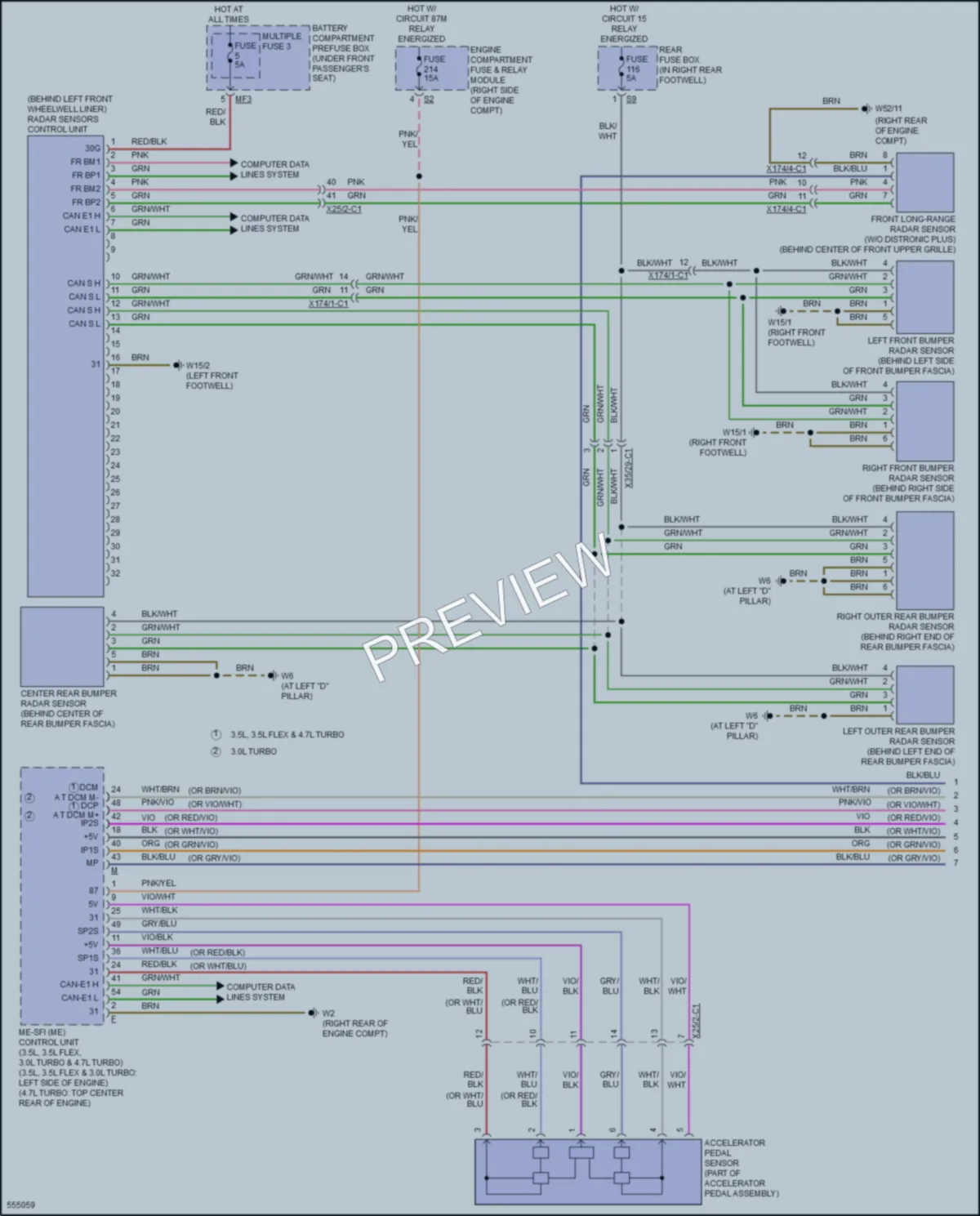 2017 MercedesBenz GLS550 Cruise Control wiring diagram preview