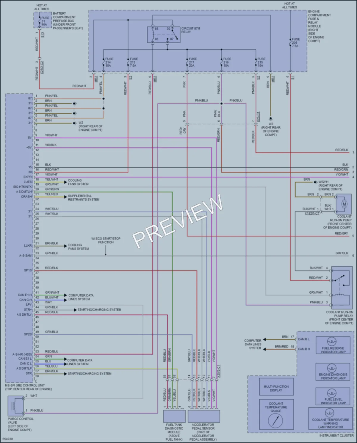 2017 MercedesBenz GLS550 Engine Performance wiring diagram preview