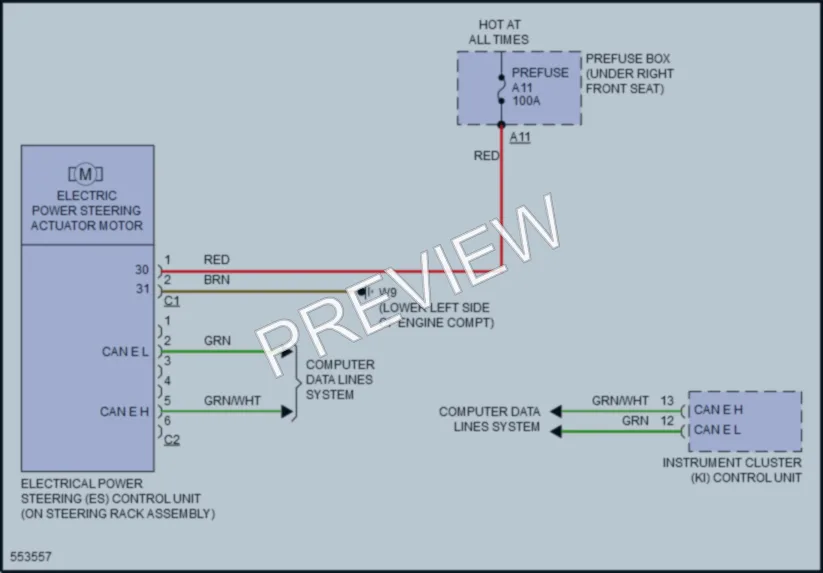 2017 MercedesBenz Metris Electronic Power Steering wiring diagram preview