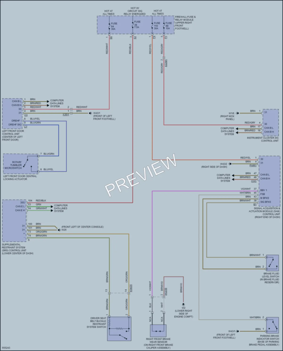 2017 MercedesBenz Metris Warning Systems wiring diagram preview