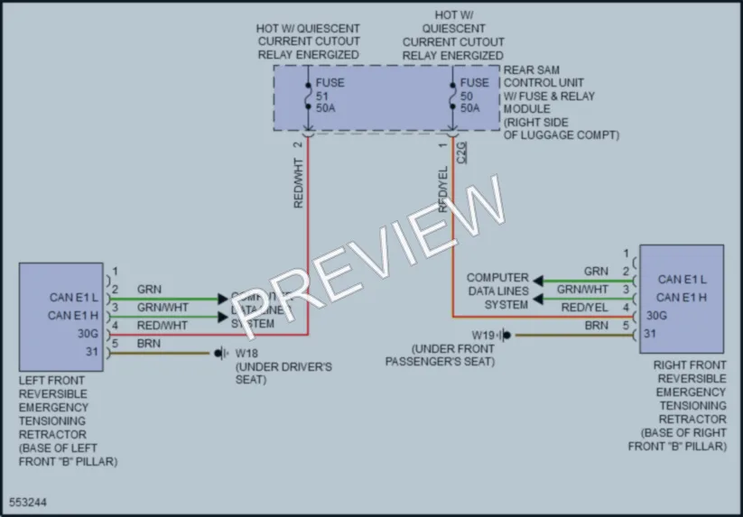 2017 MercedesBenz S400 Supplemental Restraints wiring diagram preview