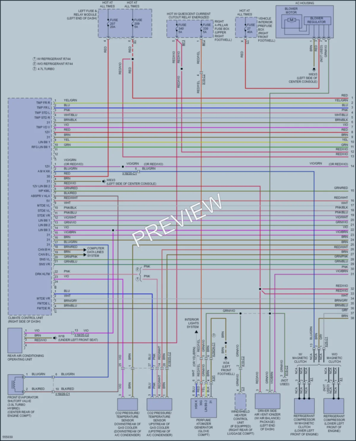 2017 MercedesBenz S550e Air Conditioning wiring diagram preview