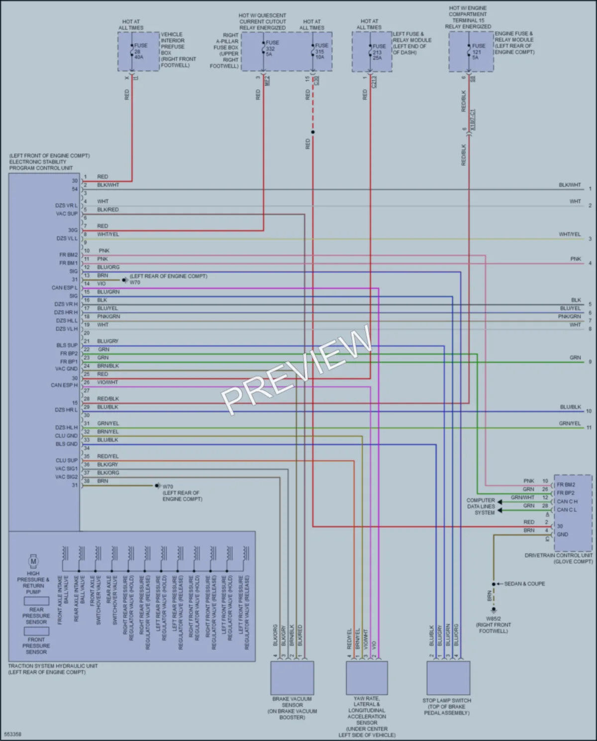 2017 MercedesBenz S550e Anti Lock Brakes wiring diagram preview