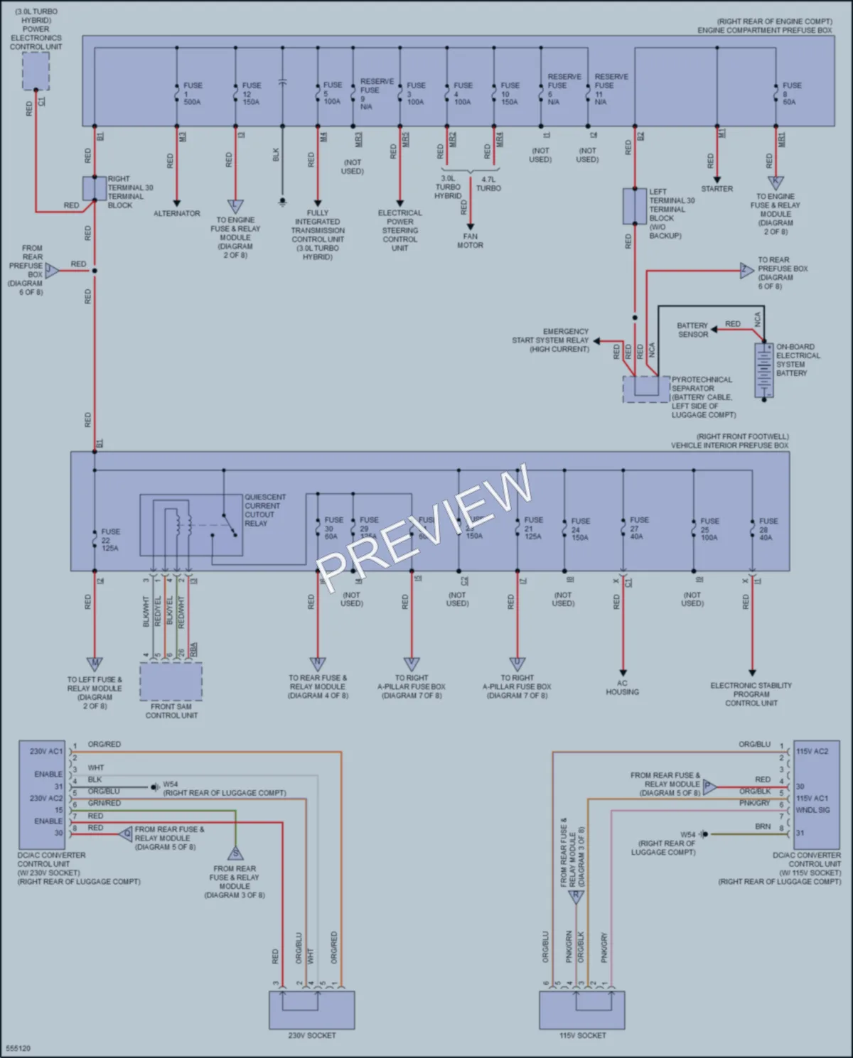 2017 MercedesBenz S550e Power Distribution wiring diagram preview