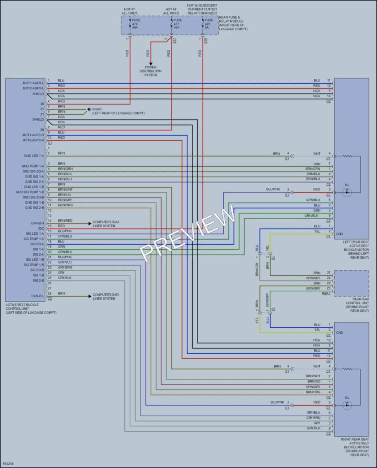 2017 MercedesBenz S550e Supplemental Restraints wiring diagram preview