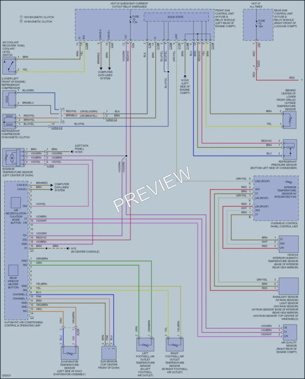 2017 MercedesBenz SLC300 Air Conditioning wiring diagram preview