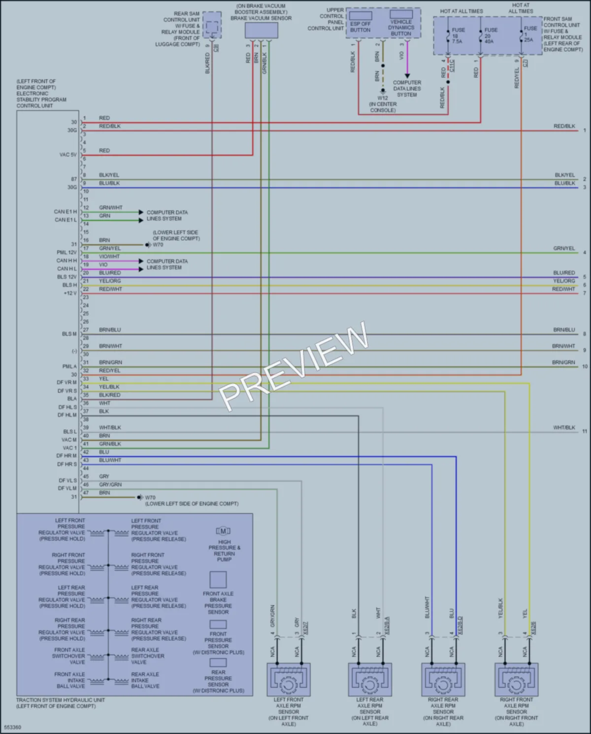2017 MercedesBenz SLC300 Anti Lock Brakes wiring diagram preview