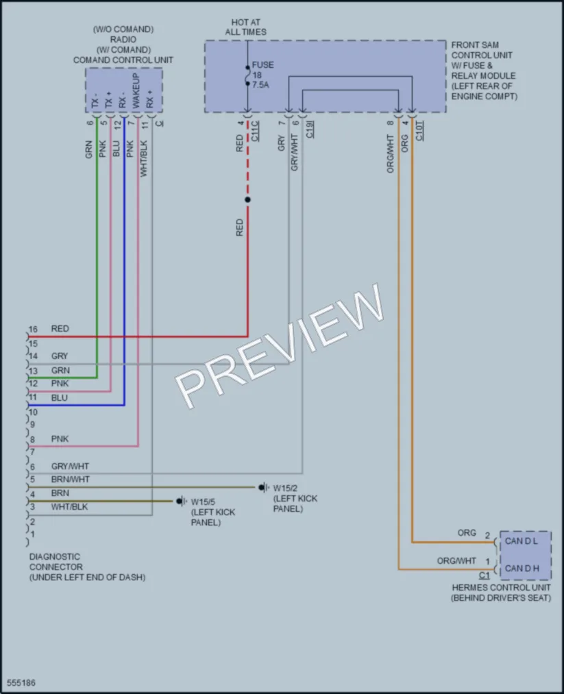 2017 MercedesBenz SLC300 Computer Data Lines wiring diagram preview
