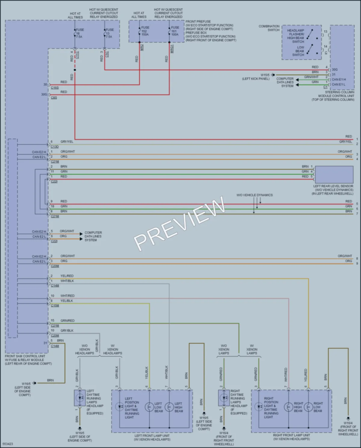 2017 MercedesBenz SLC300 Headlights wiring diagram preview
