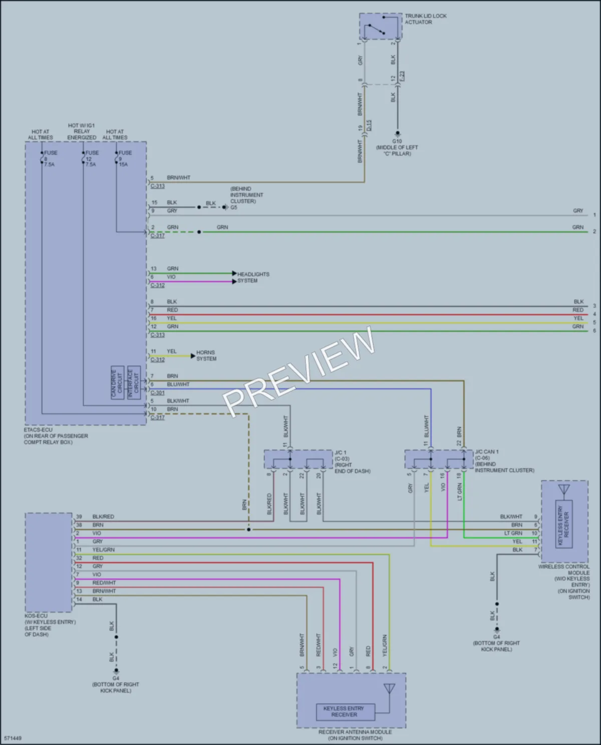 2017 Mitsubishi Lancer Anti Theft wiring diagram preview