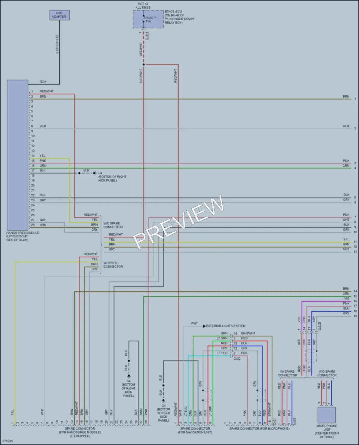 2017 Mitsubishi Lancer Navigation wiring diagram preview