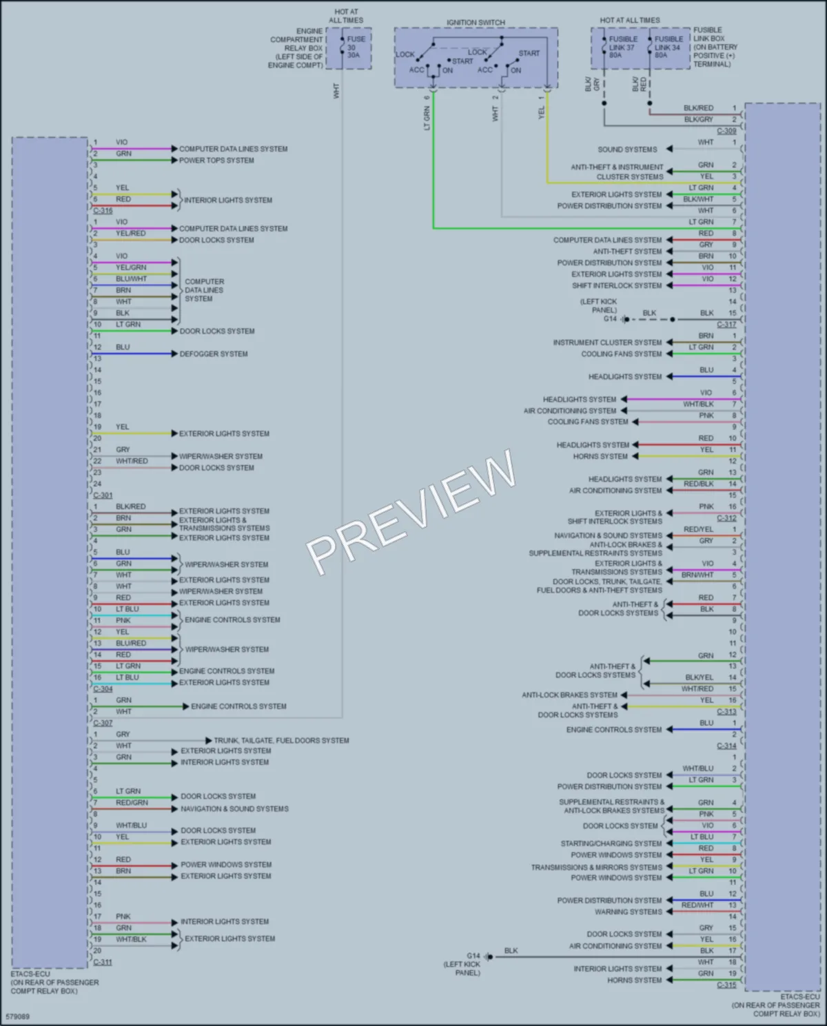 2017 Mitsubishi LancerSportback Body Control Modules wiring diagram preview