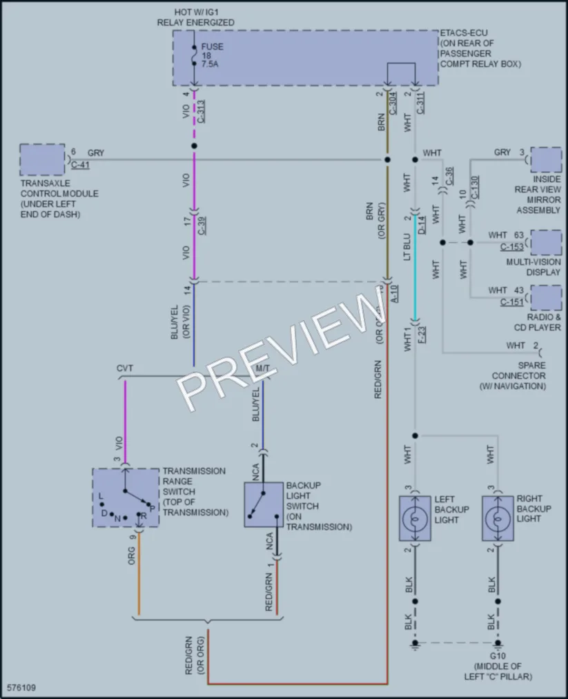 2017 Mitsubishi LancerSportback Exterior Lights wiring diagram preview