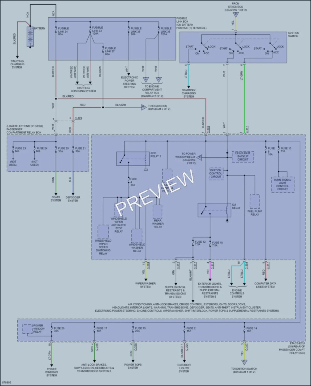 2017 Mitsubishi LancerSportback Power Distribution wiring diagram preview