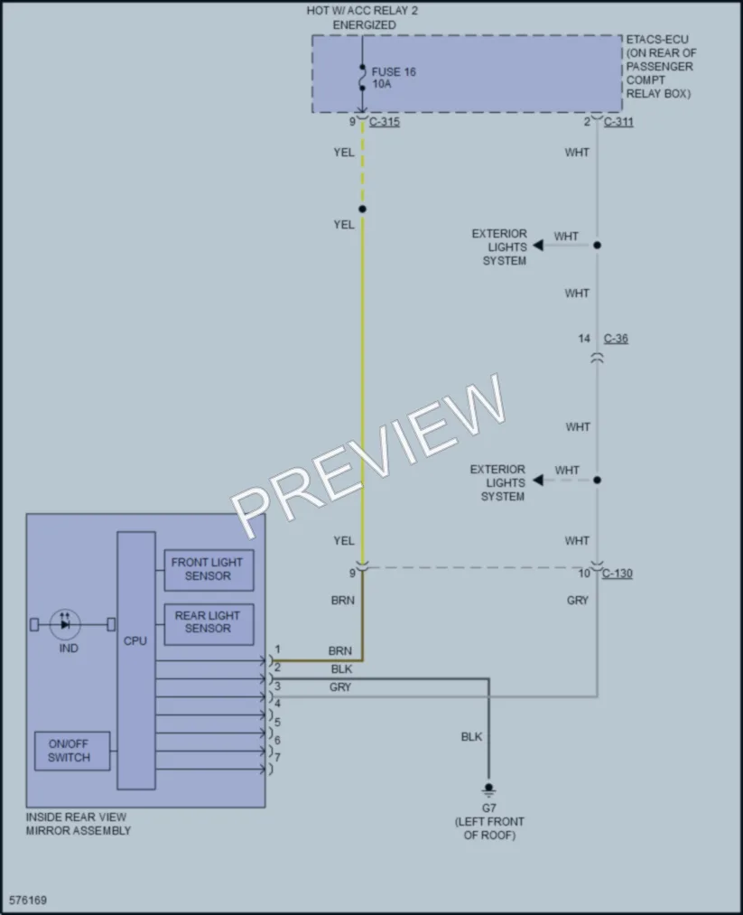 2017 Mitsubishi LancerSportback Power Mirrors wiring diagram preview
