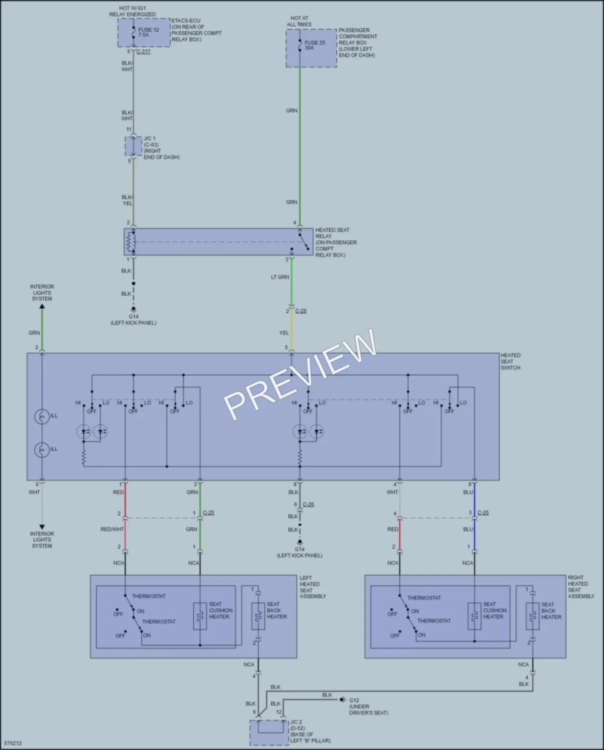 2017 Mitsubishi LancerSportback Power Seats wiring diagram preview