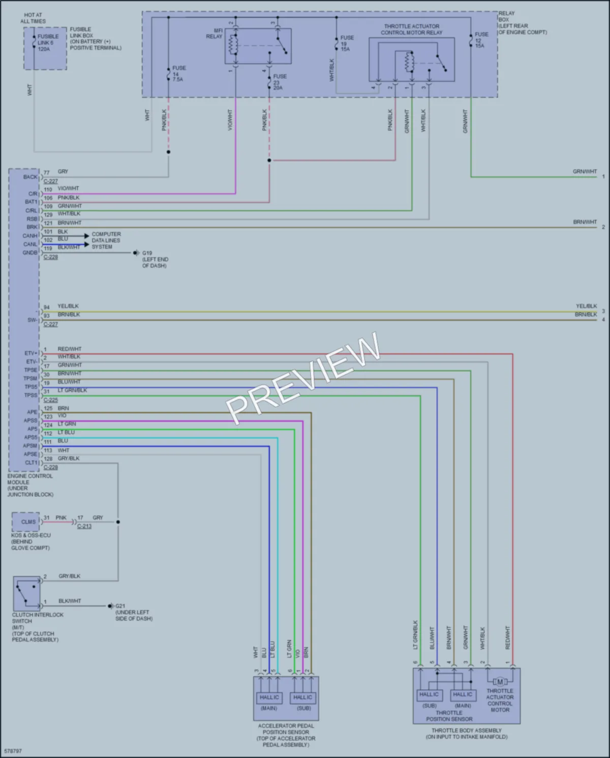 2017 Mitsubishi Mirage Cruise Control wiring diagram preview