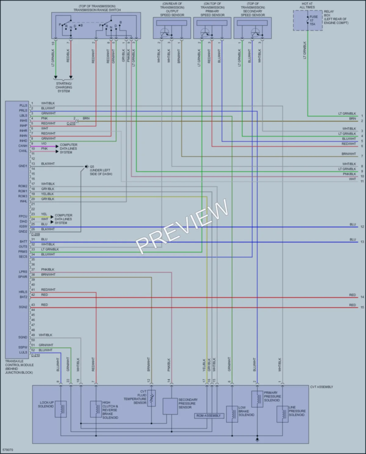 2017 Mitsubishi Mirage Transmission wiring diagram preview