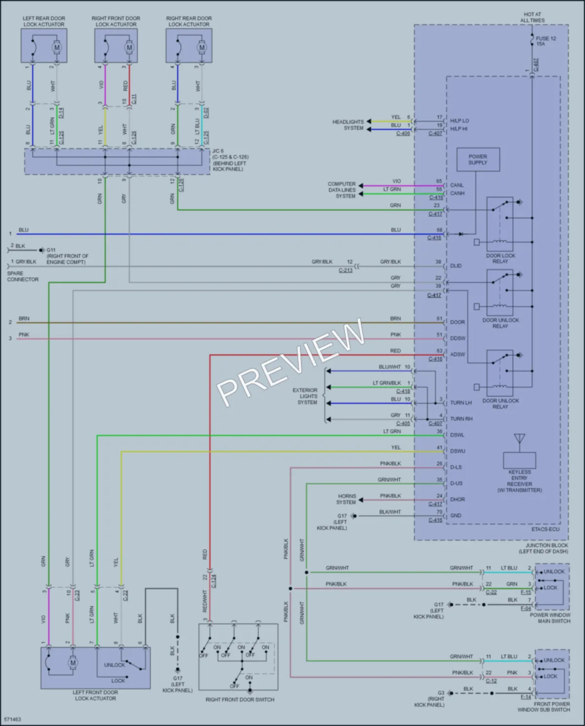 2017 Mitsubishi MirageG4 Anti Theft wiring diagram preview