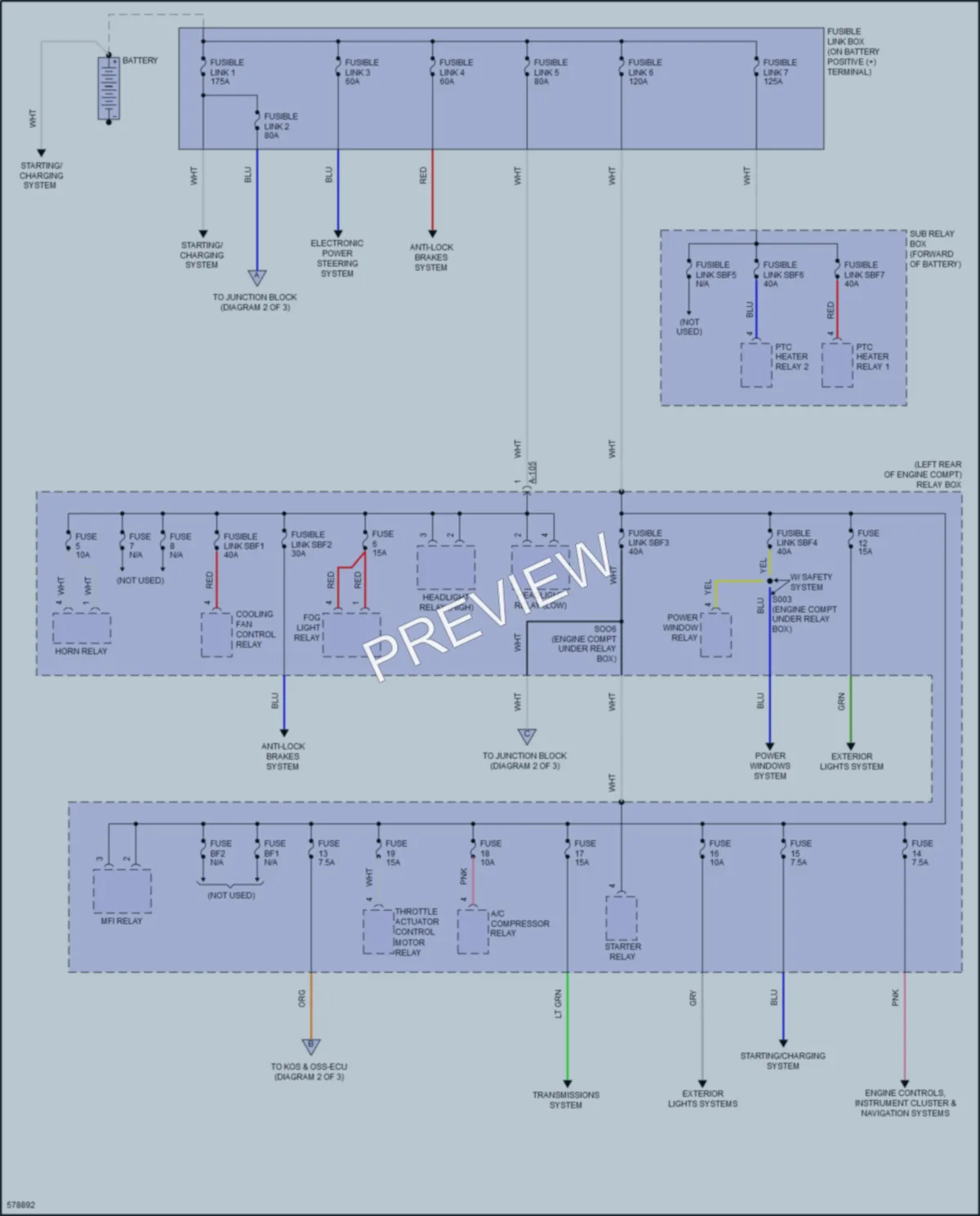 2017 Mitsubishi MirageG4 Power Distribution wiring diagram preview