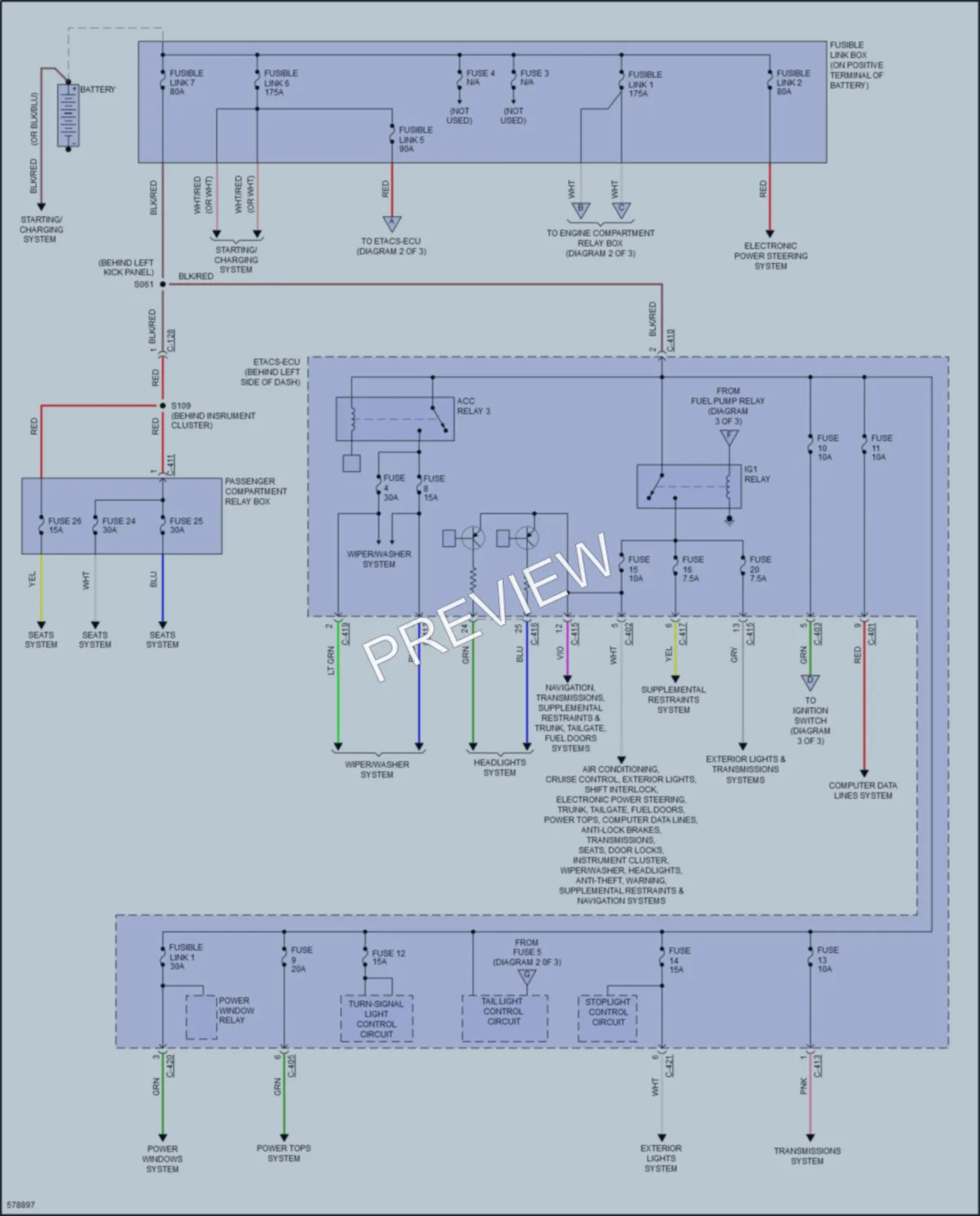 2017 Mitsubishi Outlander Power Distribution wiring diagram preview