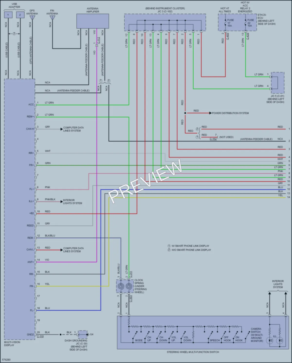 2017 Mitsubishi Outlander Radio wiring diagram preview