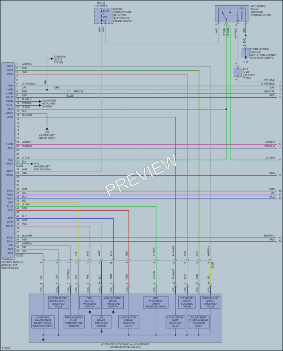 2017 Mitsubishi Outlander Transmission wiring diagram preview