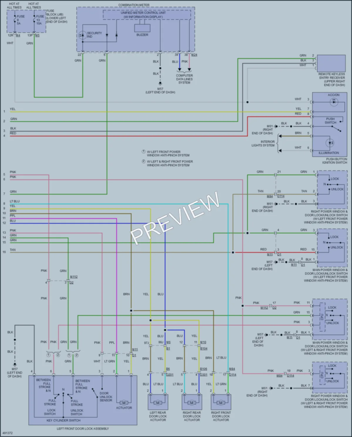 2017 Nissan Altima Anti Theft wiring diagram preview