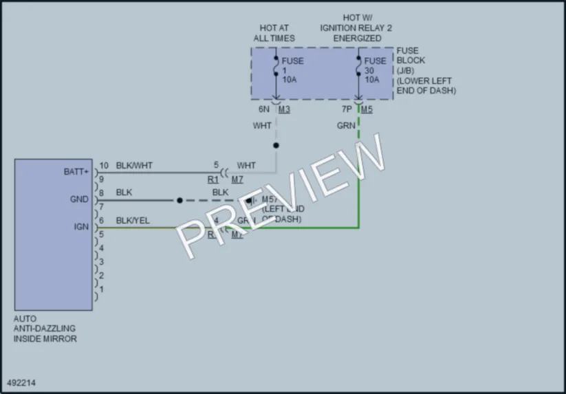 2017 Nissan Altima Power Mirrors wiring diagram preview