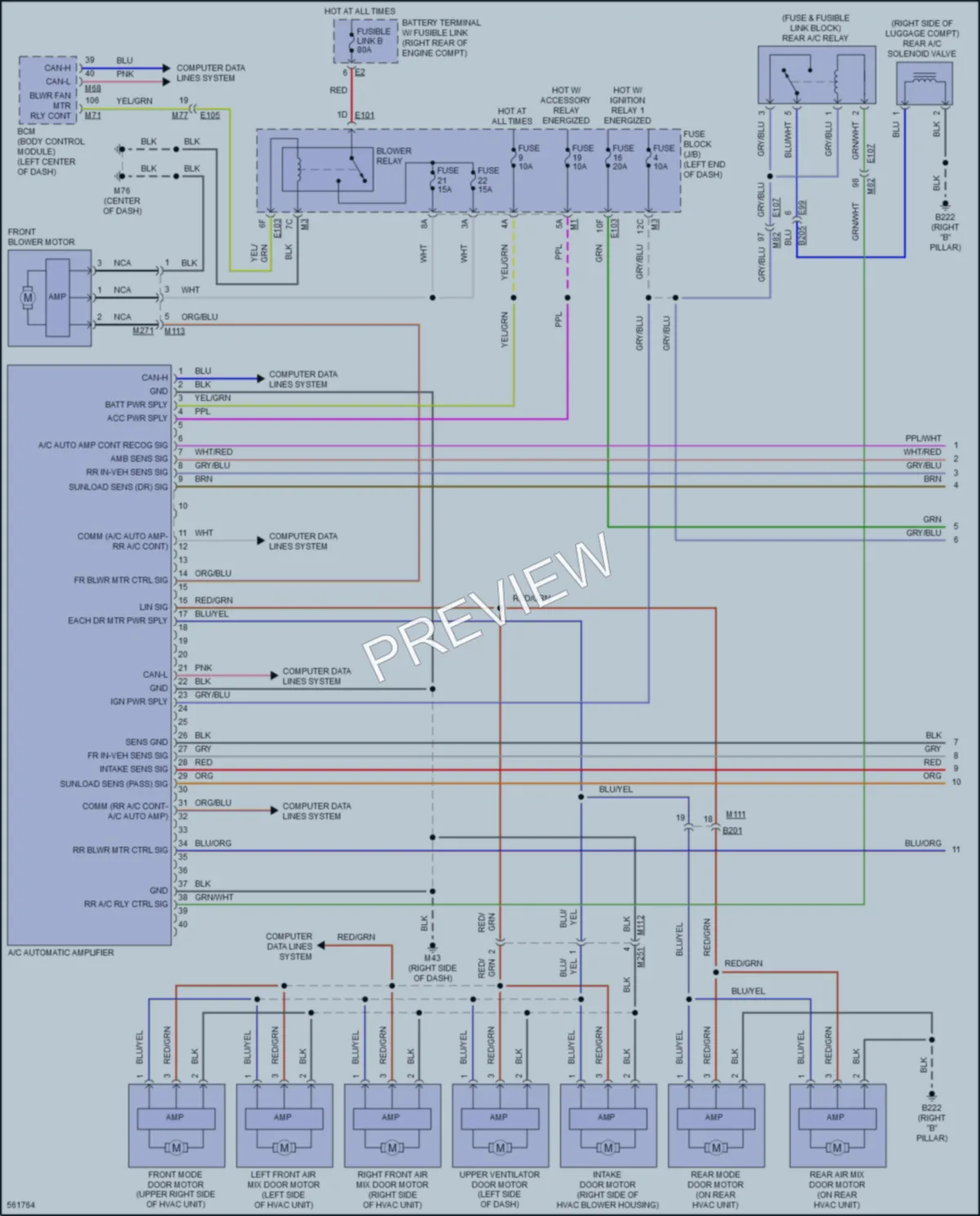2017 Nissan Armada Air Conditioning wiring diagram preview