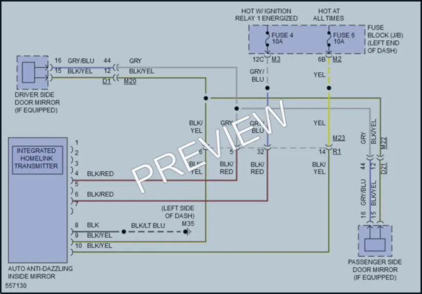 2017 Nissan Armada Power Mirrors wiring diagram preview