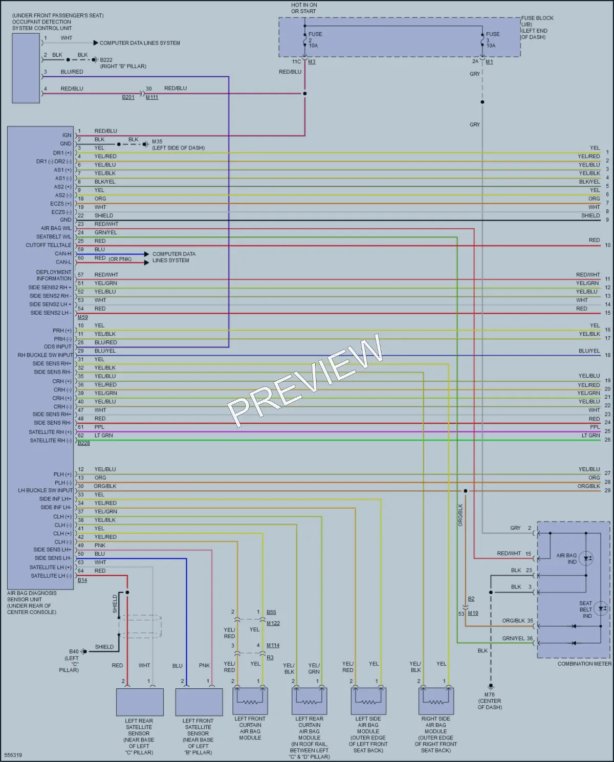 2017 Nissan Armada Supplemental Restraints wiring diagram preview