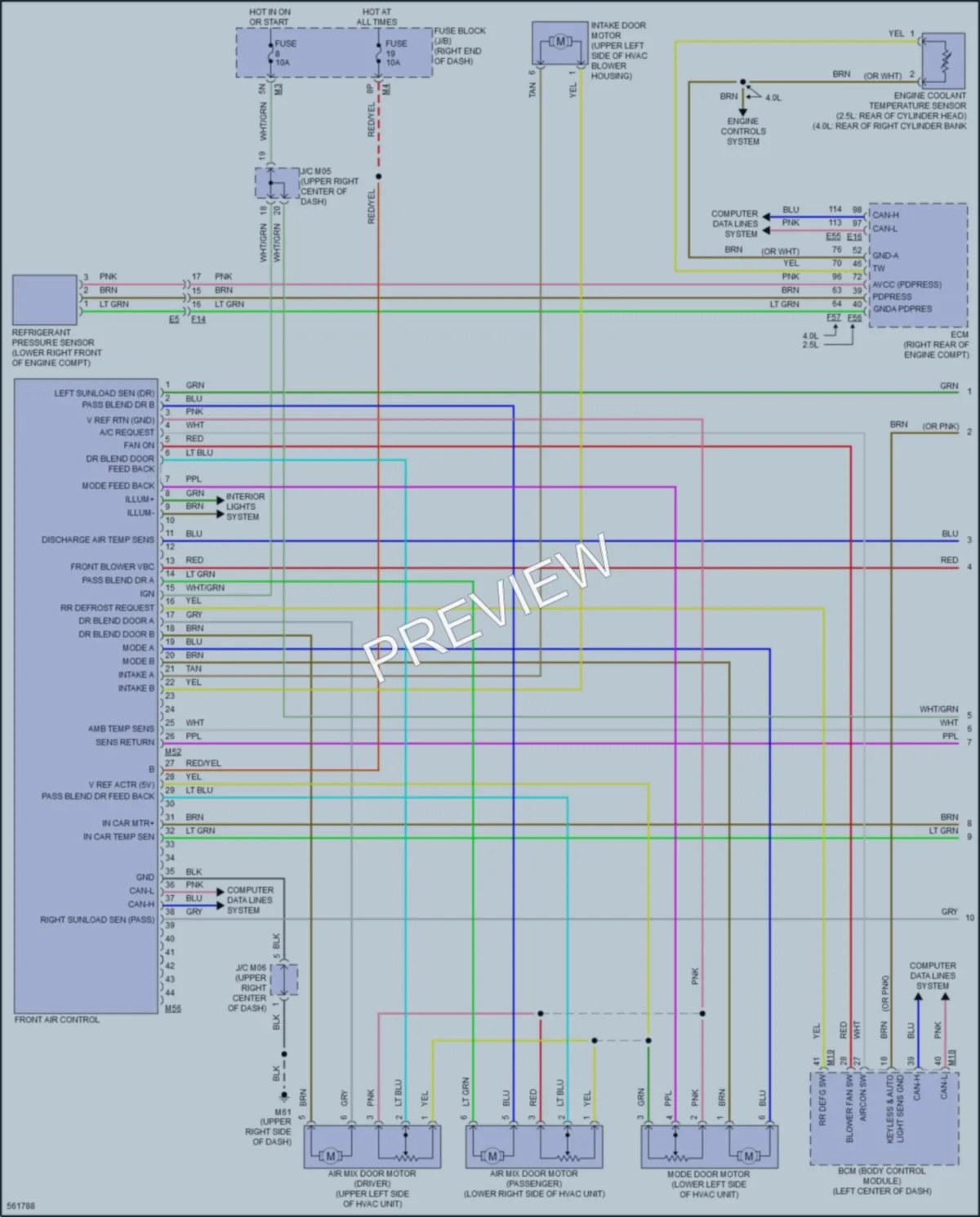 2017 Nissan Frontier Air Conditioning wiring diagram preview