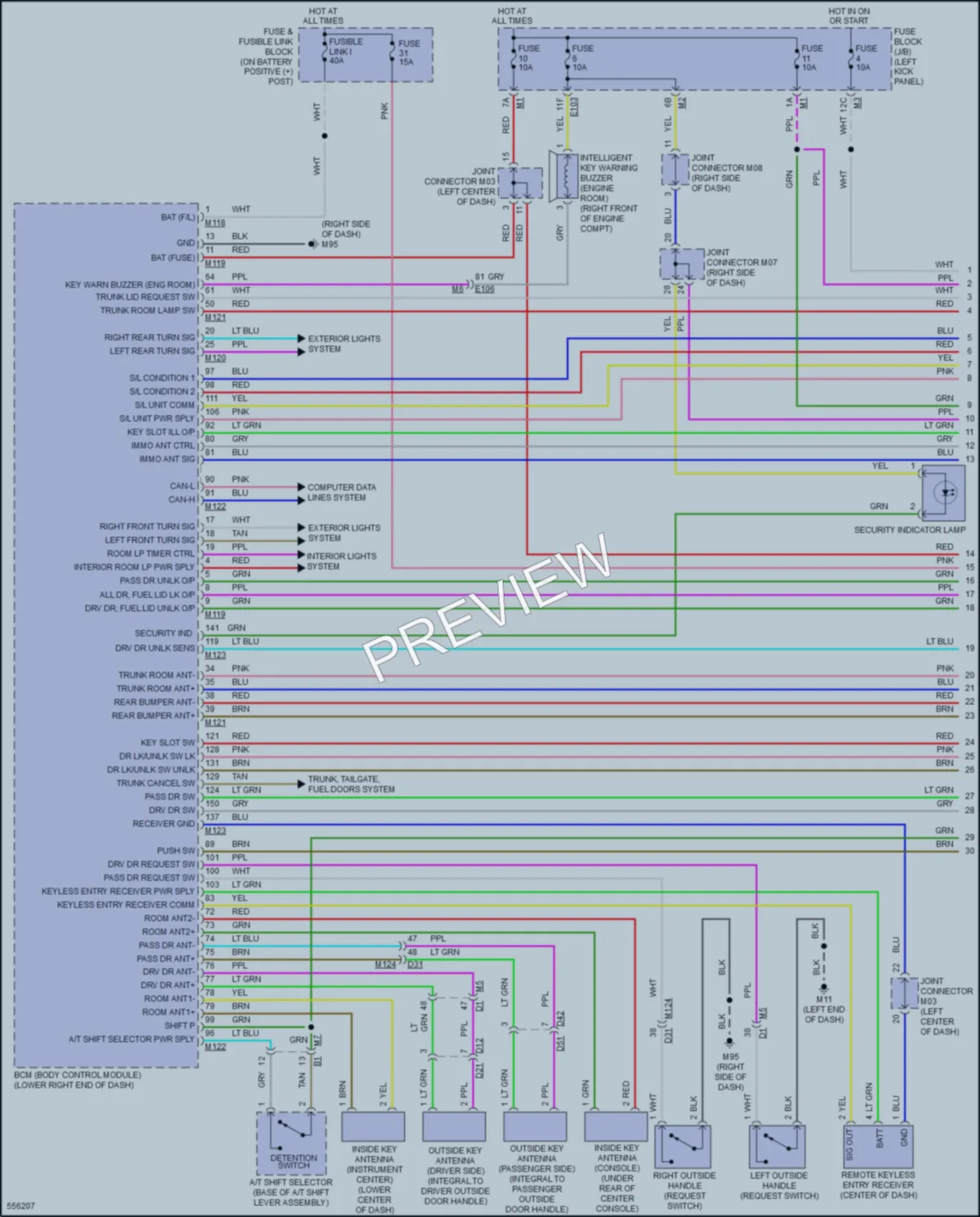 2017 Nissan GTR Anti Theft wiring diagram preview