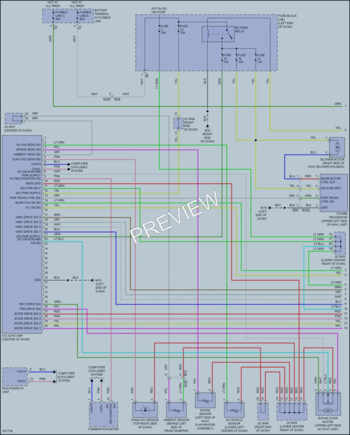 2017 Nissan JUKE Air Conditioning wiring diagram preview