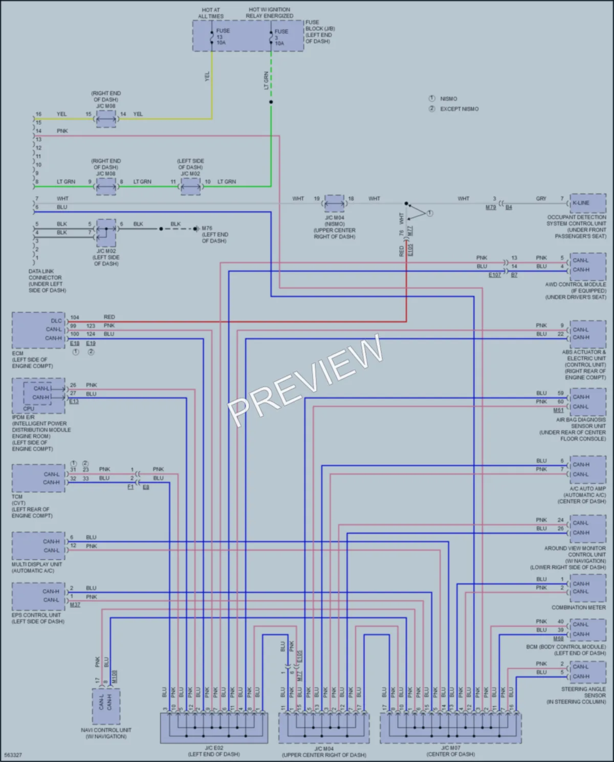2017 Nissan JUKE Computer Data Lines wiring diagram preview
