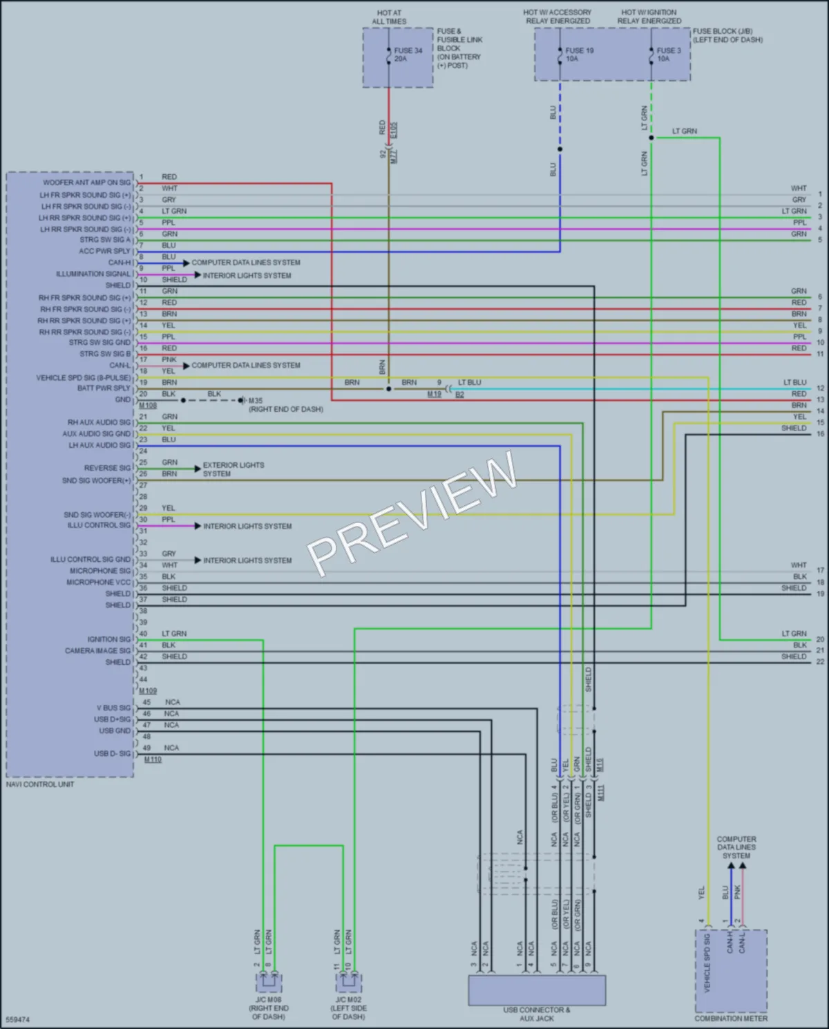 2017 Nissan JUKE Navigation wiring diagram preview