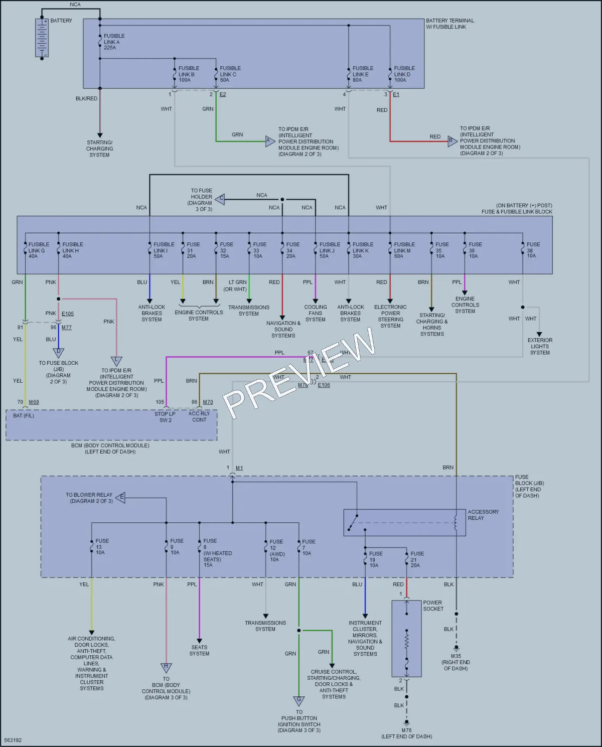 2017 Nissan JUKE Power Distribution wiring diagram preview