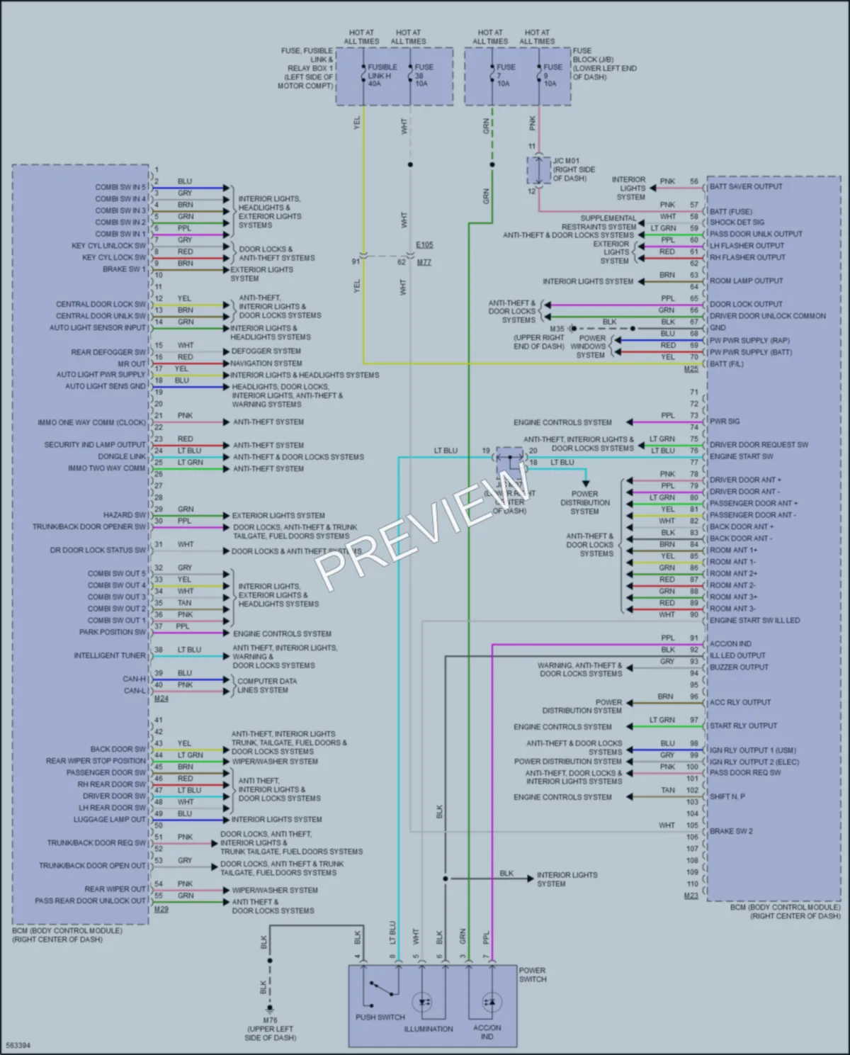 2017 Nissan LEAF Body Control Modules wiring diagram preview