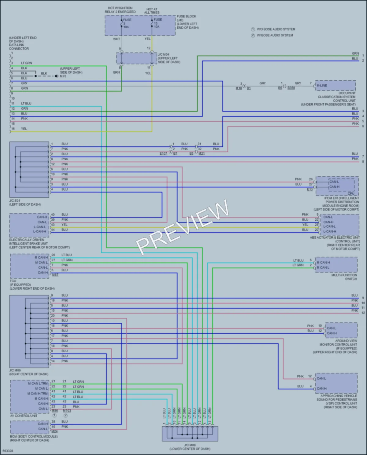 2017 Nissan LEAF Computer Data Lines wiring diagram preview