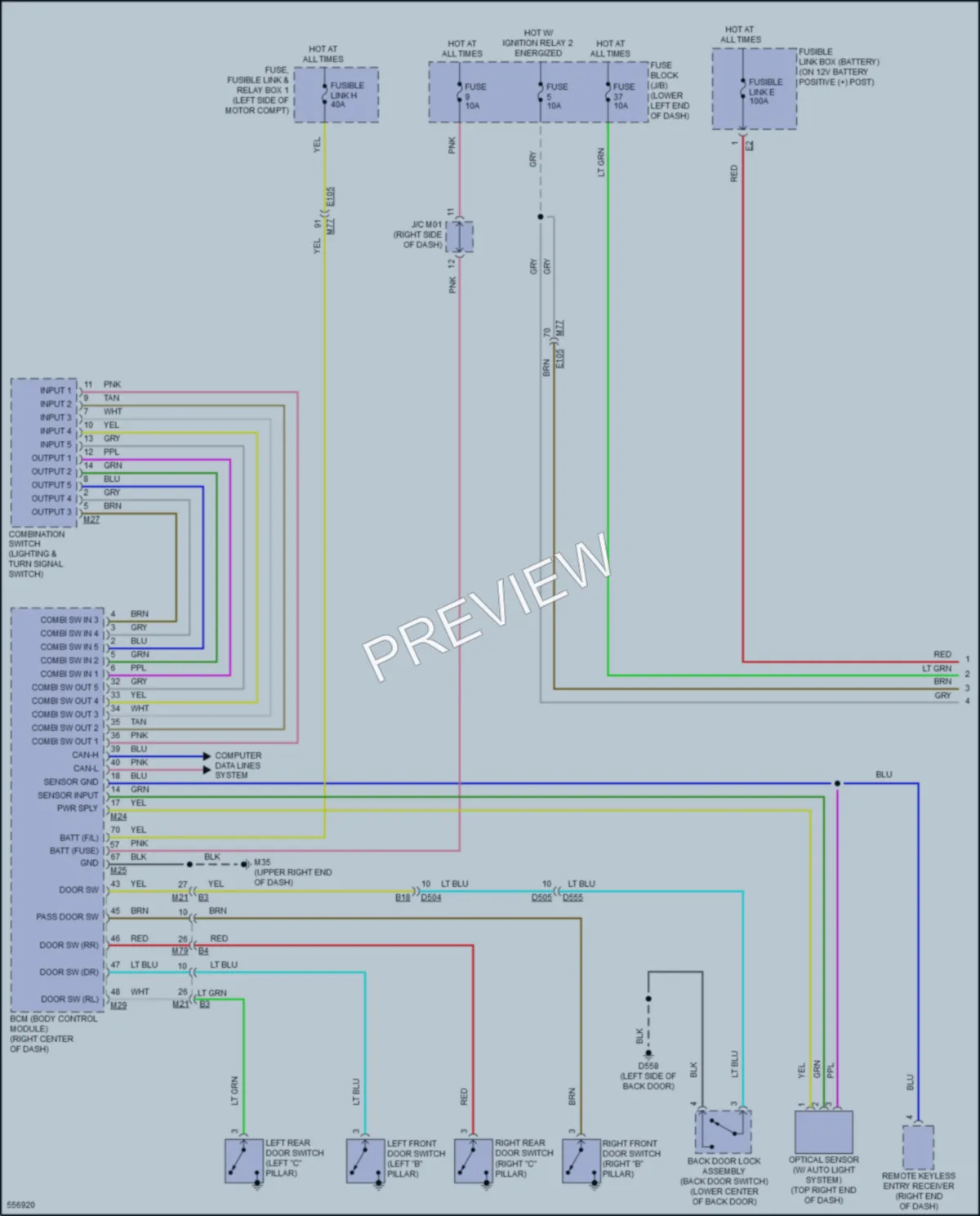 2017 Nissan LEAF Headlights wiring diagram preview