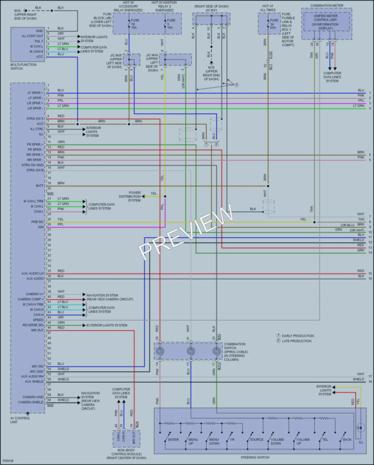 2017 Nissan LEAF Navigation wiring diagram preview