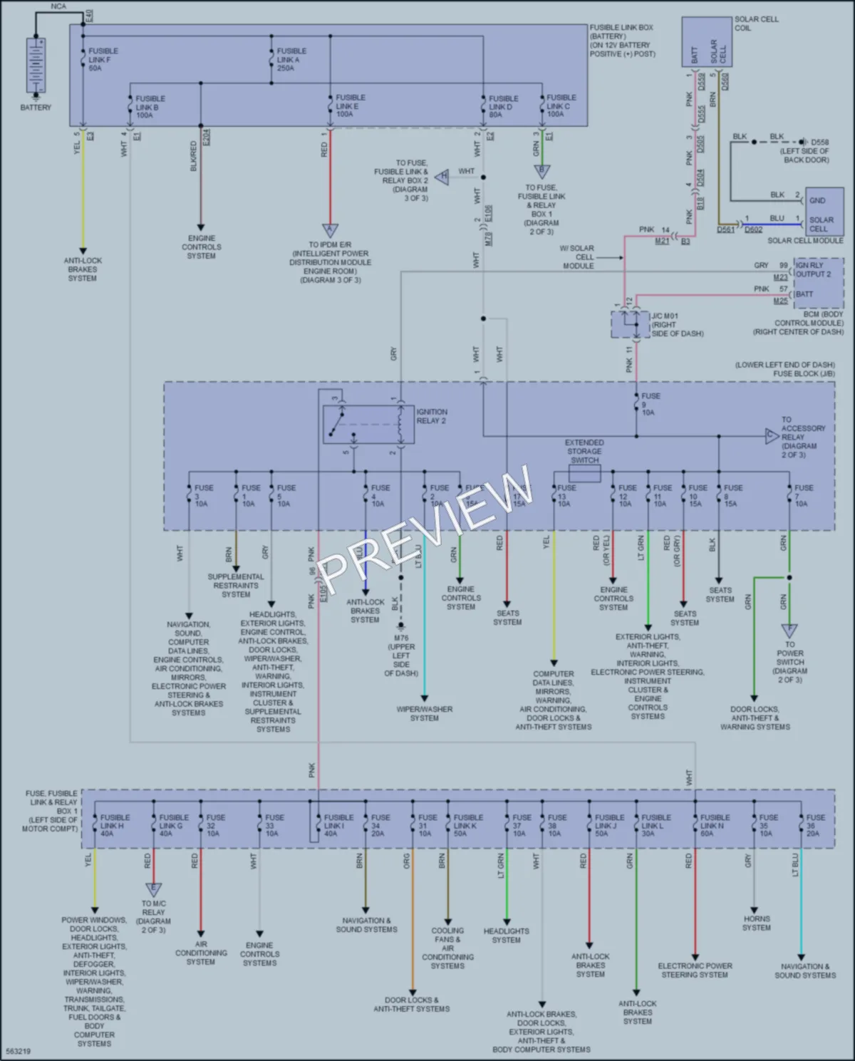 2017 Nissan LEAF Power Distribution wiring diagram preview