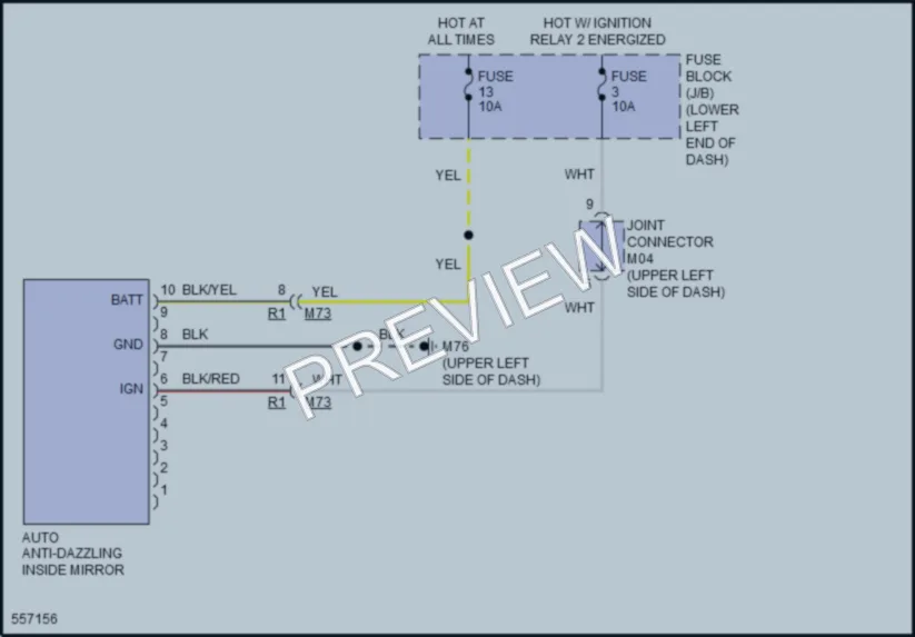 2017 Nissan LEAF Power Mirrors wiring diagram preview