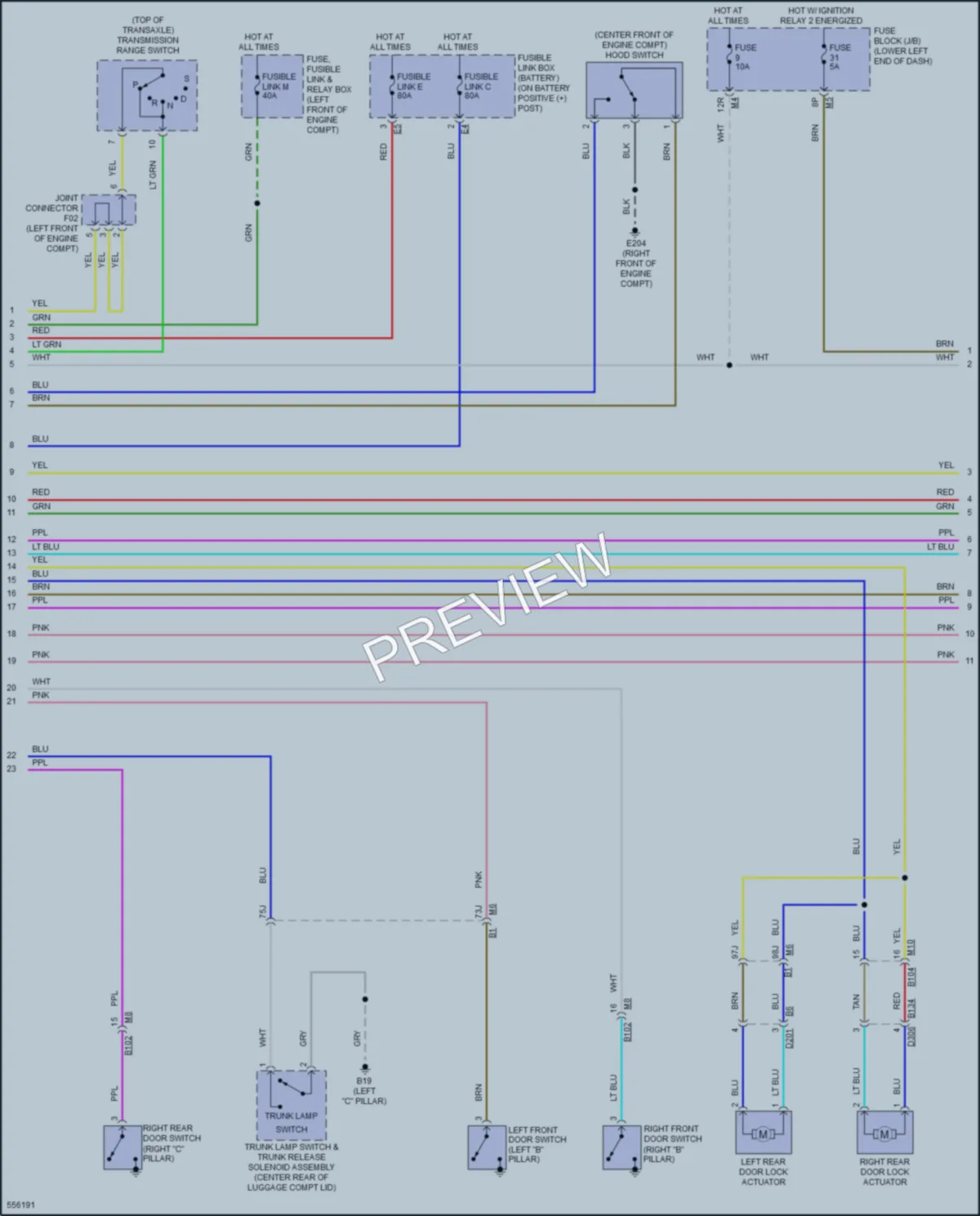 2017 Nissan Maxima Anti Theft wiring diagram preview