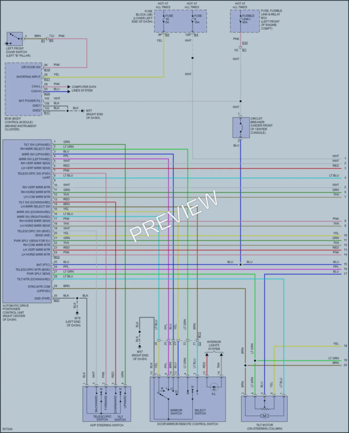 2017 Nissan Maxima Memory Systems wiring diagram preview