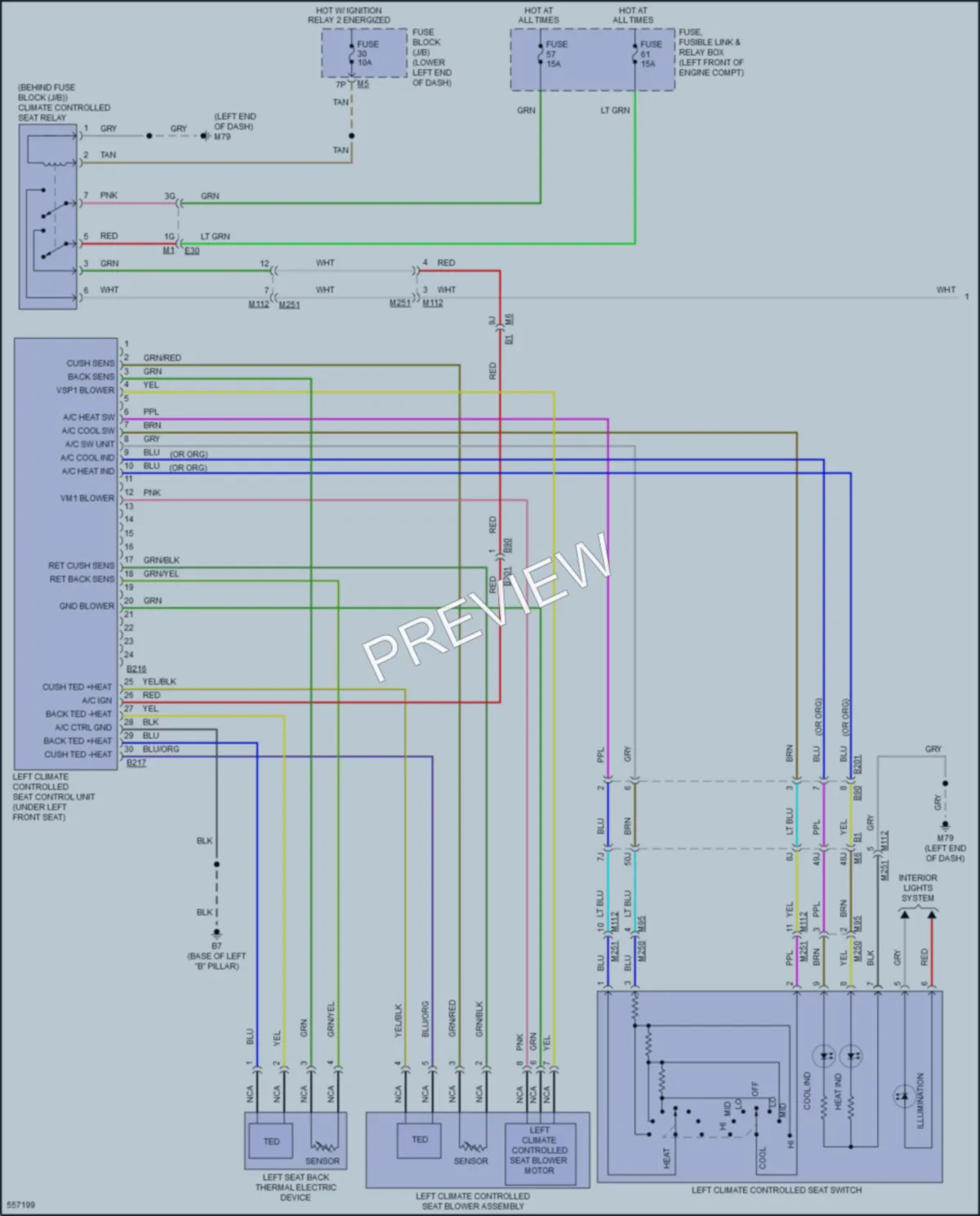 2017 Nissan Maxima Power Seats wiring diagram preview