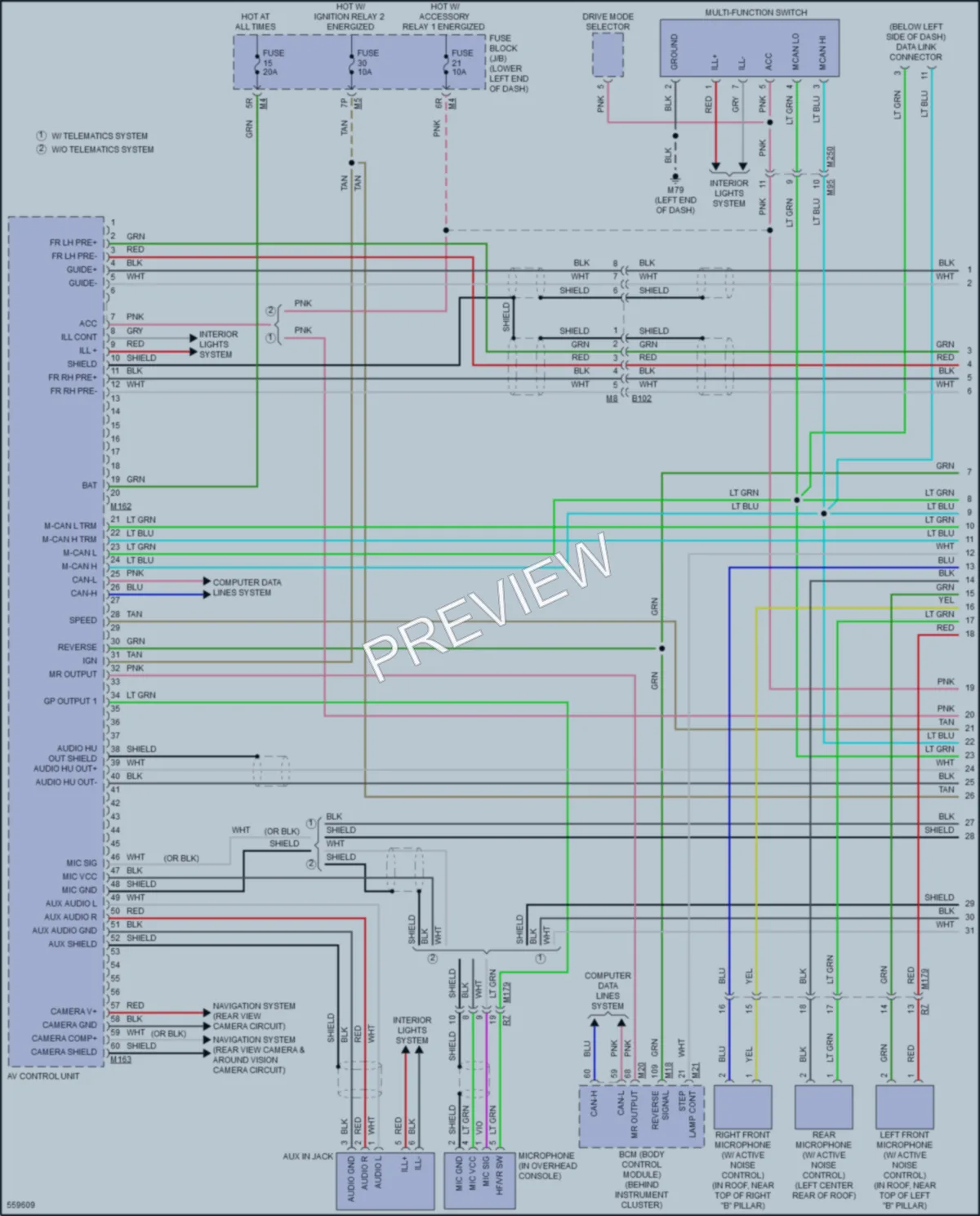 2017 Nissan Maxima Radio wiring diagram preview