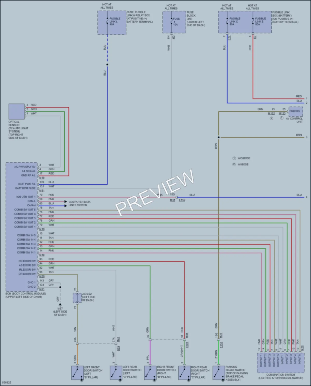 2017 Nissan Murano Headlights wiring diagram preview