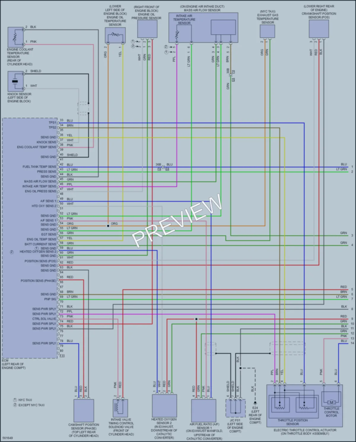 2017 Nissan NV200 Engine Performance wiring diagram preview
